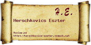 Herschkovics Eszter névjegykártya